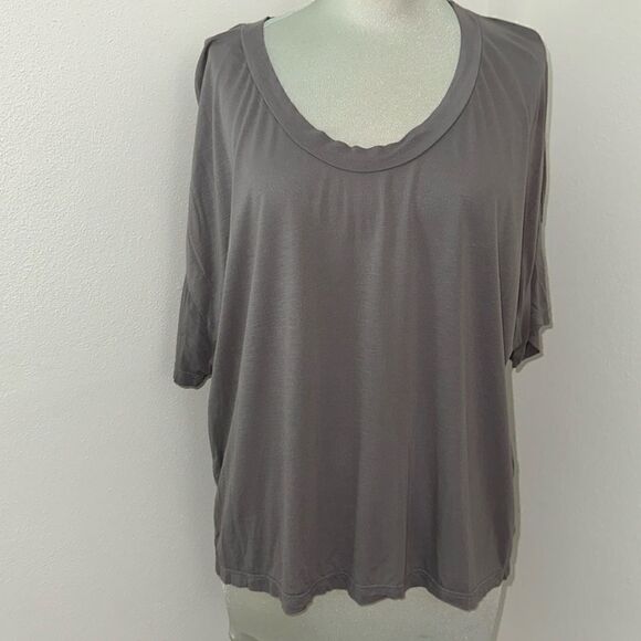 James Perse oversized boxy tee shirt short sleeve 2 grey gray - Picture 1 of 8